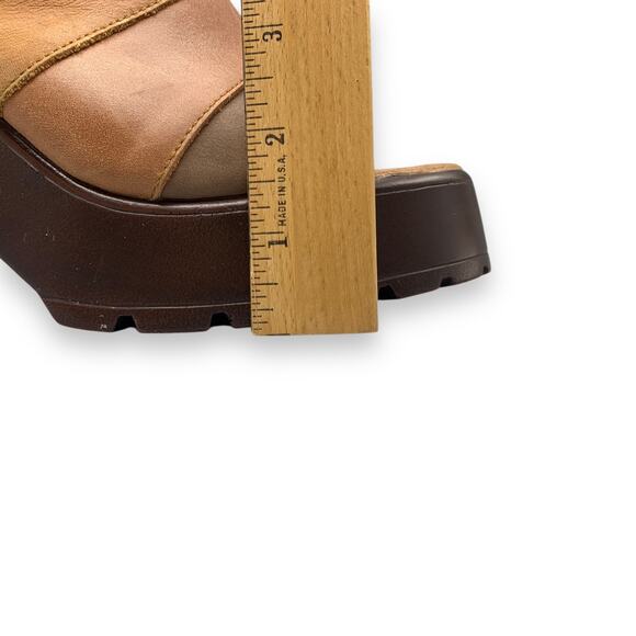 ROC Misty Slingback Sandal Size EU 40 US 8.5-9 Brown Leather Chunky Open Toe Y2K - Picture 13 of 14